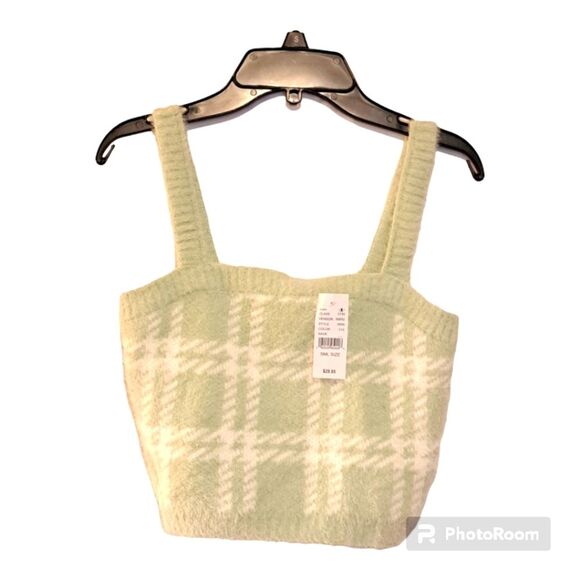 Pac Sun Kendall & Kylie Fuzzy Square Neck Tank Top - Size S NWT - Picture 5 of 16